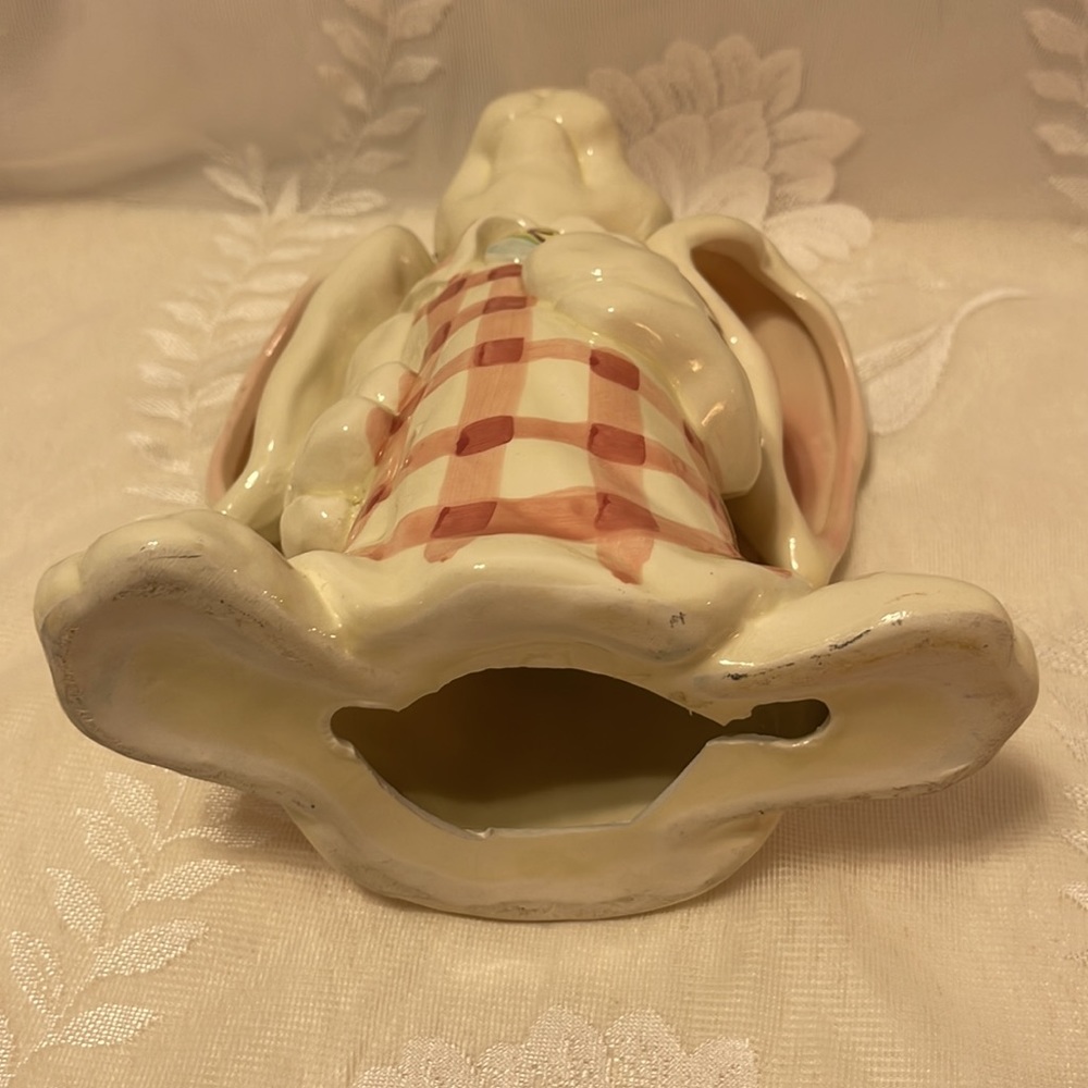 Floppy Eared Rabbit Easter Ceramic Farmhouse Cottagecore Rabbit/ Bunny. No Chips - Picture 5 of 10